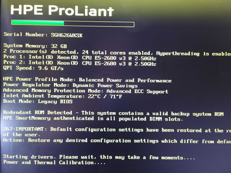 HP PL D360 Gen9 - 2x Xeon E5-2680 v3 | 32GB RAM | NO HDD | 2xPSU (BIOS PW)