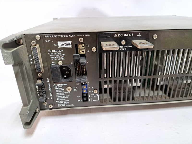 KIKUSUI PLZ1003W 1000W 1.5-120V, 0-200A DC Electronic Load, READ Q#