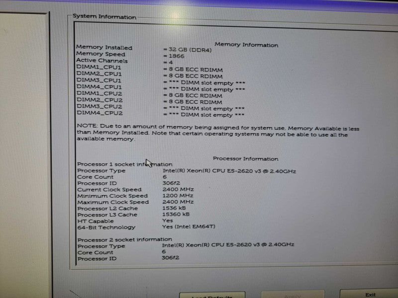 Dell Precision T7810 Xeon E5-2620 V3 @ 2.40ghz / 32gb ram / quadro K2200 #