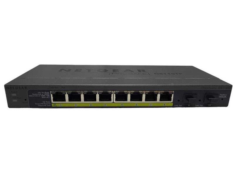 NETGEAR ProSafe GS110TP 8 Port Gigabit Ethernet Switch No AC $