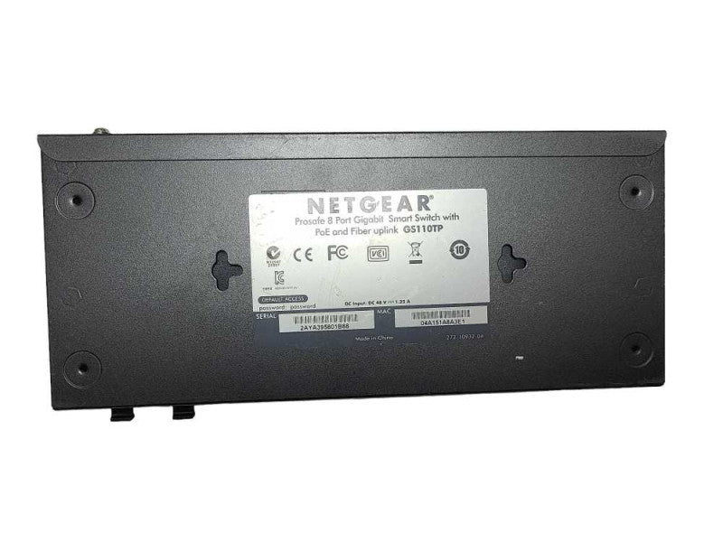 NETGEAR ProSafe GS110TP 8 Port Gigabit Ethernet Switch No AC $