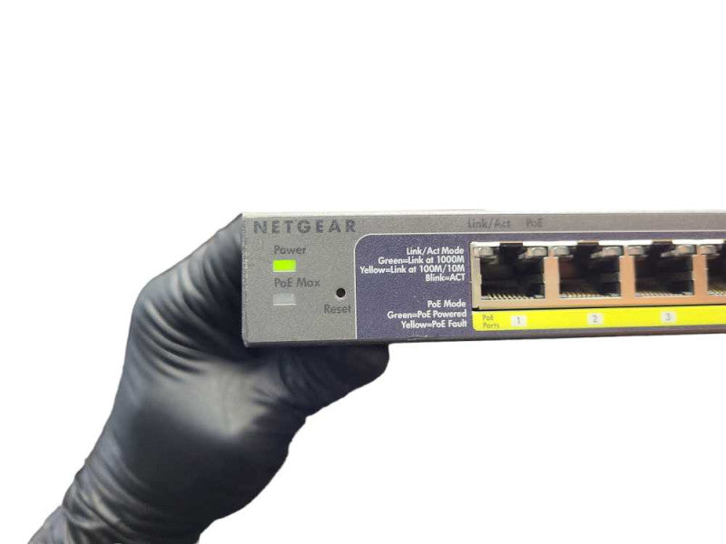 NETGEAR ProSafe GS110TP 8 Port Gigabit Ethernet Switch No AC $