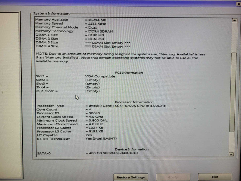 Dell Precision Tower 3620 i7-6700K @ 4.0GHz 16GB DDR4 480GB SSD M4000 GPU $