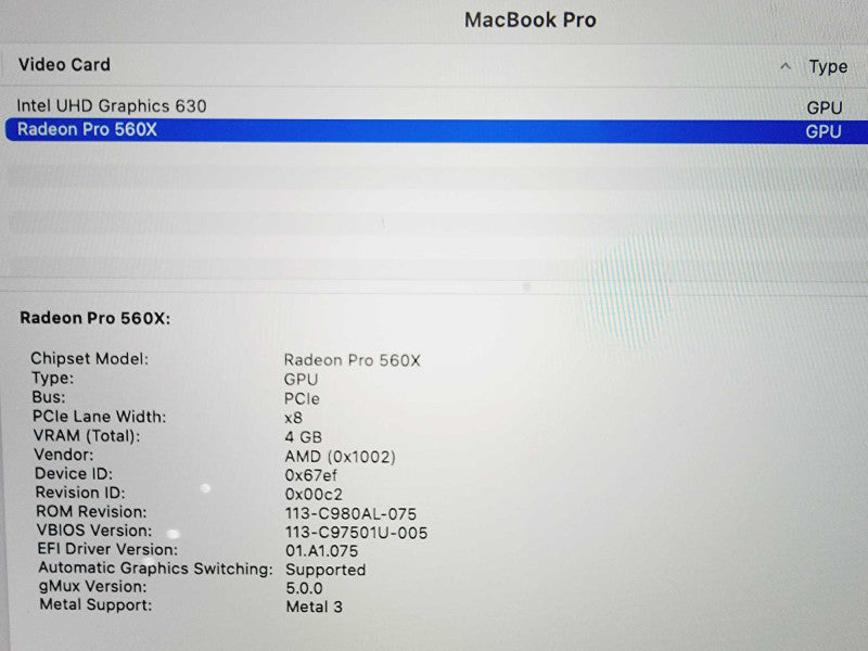 Apple Macbook Pro 2018 15\\" Core i9-8950HK @ 2.9GHz 32GB DDR4 500GB SSD Radeon Pro 560X 4GB (