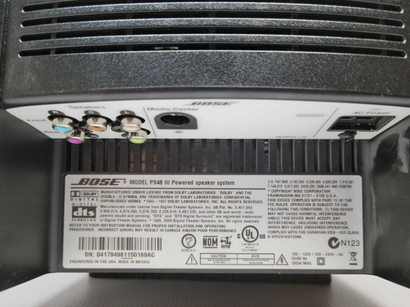 Bose Lifestyle PS48 III Subwoofer For V35 AV35 V25 PS28 PS48 Sound System