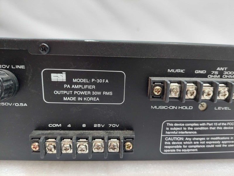 CSI P.A. Amplifier FM/AM Digital Tuner Model: P-30FA