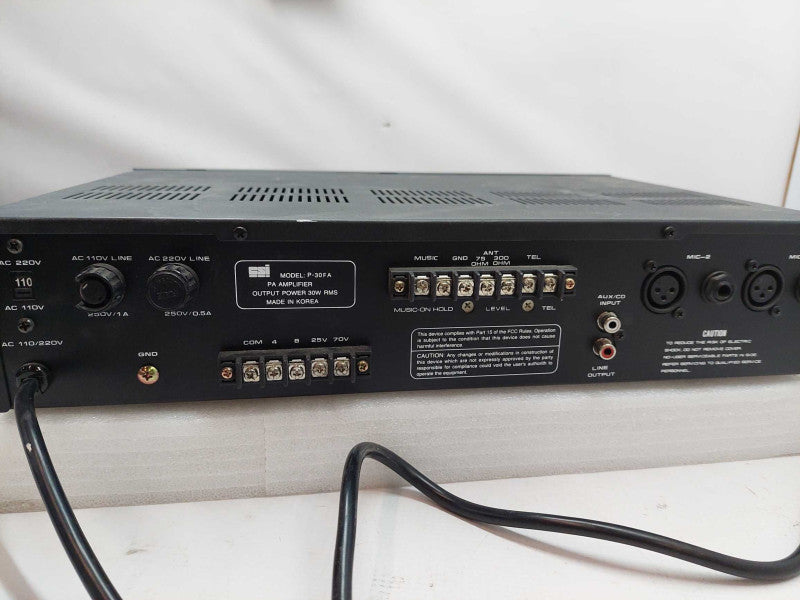 CSI P.A. Amplifier FM/AM Digital Tuner Model: P-30FA