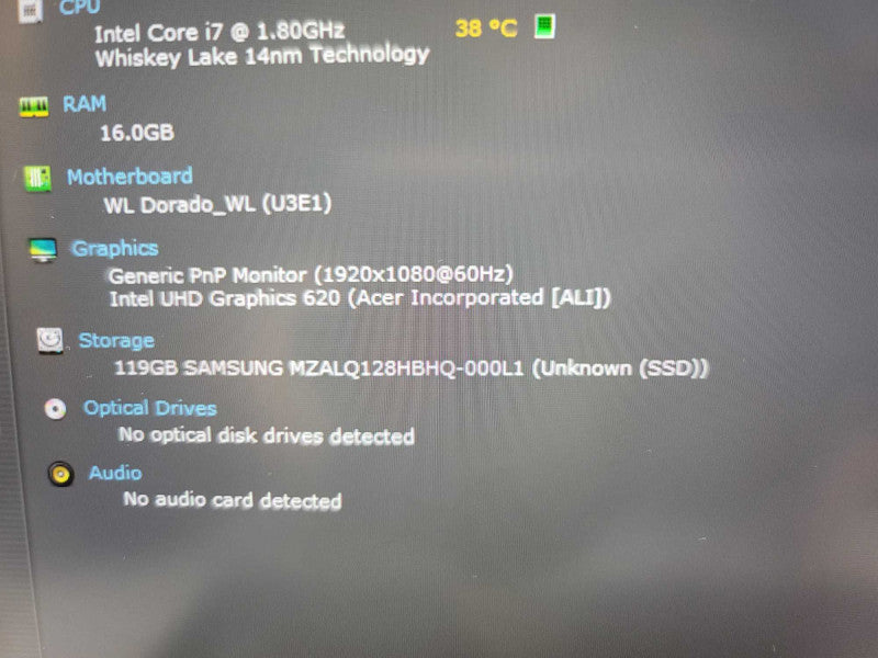 Acer TravelMate P614 i7-8565u, 16GB DDR4, 128GB M.2
