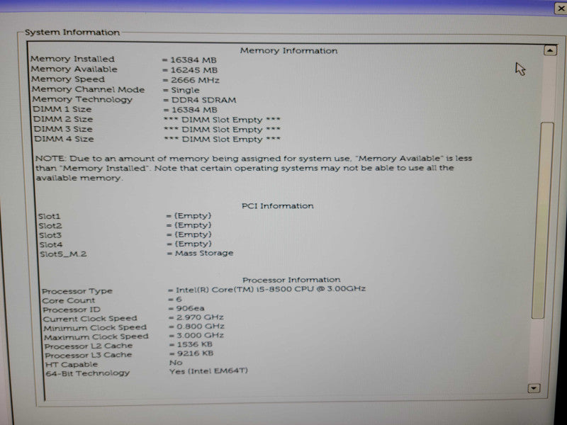 Dell Optiplex 3060 - Core i5-8500 | 16GB RAM | 512GB M.2 SSD