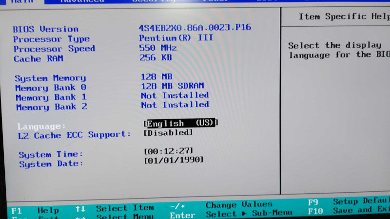 Vintage Intel pentium III 550Mhz RackMount Desktop 128MB Ram Intel Mobo #