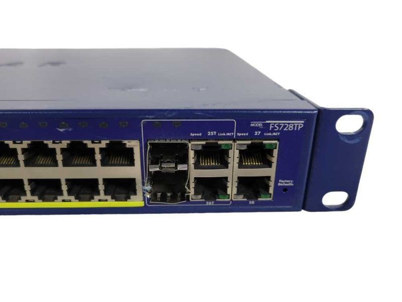 Netgear FS728TP 28 Port PoE Fast Ethernet Network Smart Switch !