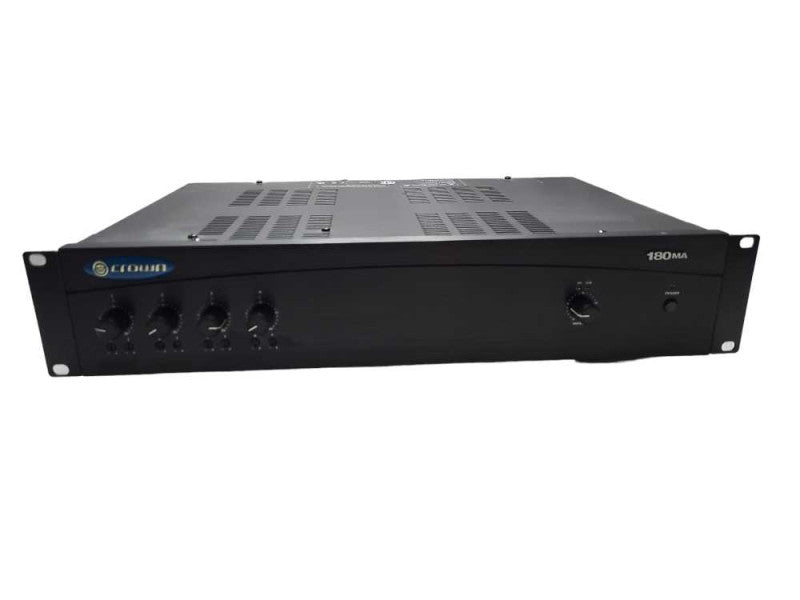 Crown 180MA Commercial Pro Audio 4-Channel 80W Power Amplifier Amp Mixer READ $