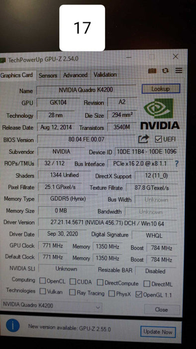 NVIDIA Quadro K4200 GDDR5 Graphics Card &