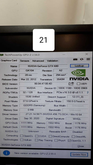 Nvidia GeForce GTX 680 GDDR5 &