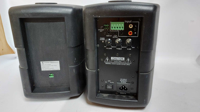 Kramer SPK-OCA504 (Pair) 2x30 Watt Powered On Wall Active Speakers Q#