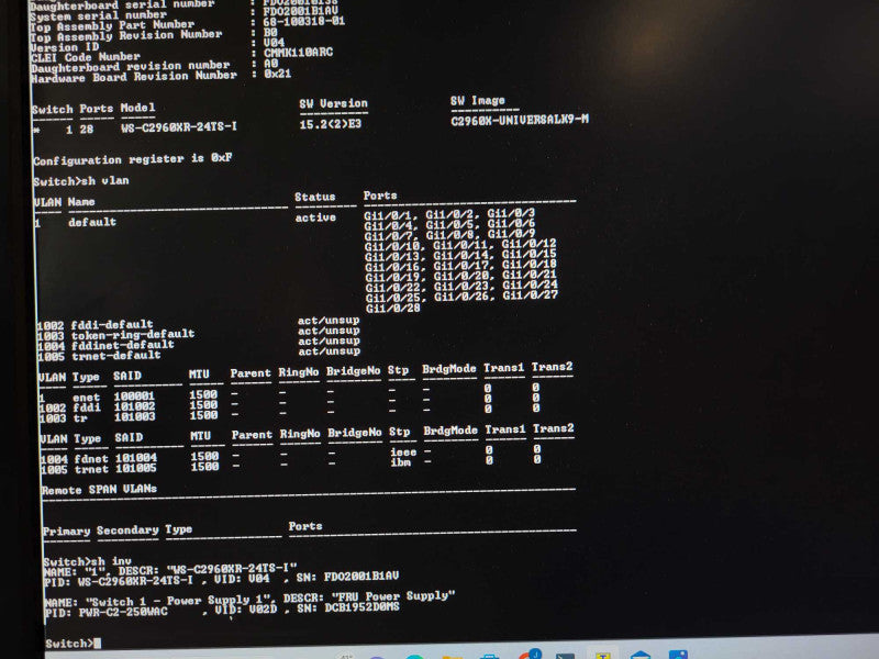 Cisco 2960-XR Series Ethernet Switch WS-C2960XR-24TS-I 1x PSU Q$