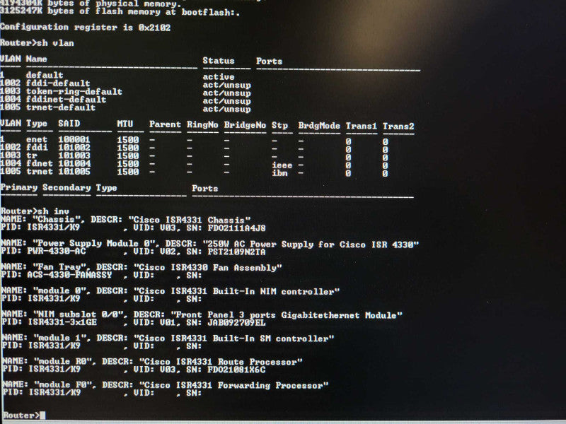 Cisco ISR4331/K9 V03 Enterprise Service Router Not Affected $
