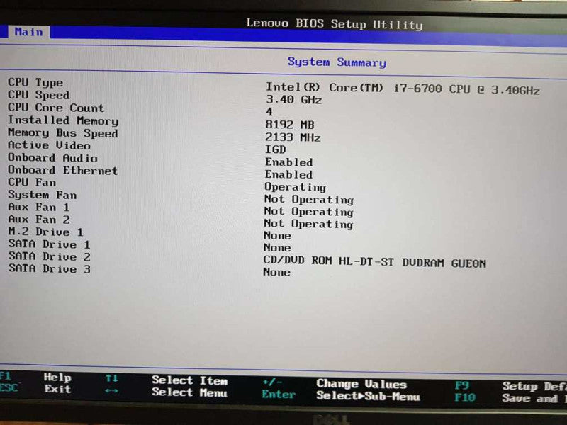 Lenovo ThinkCentre M710t  MT PC Core i7- 6700T 3.40GHz 8GB DDR4  Ram (NO HDD)
