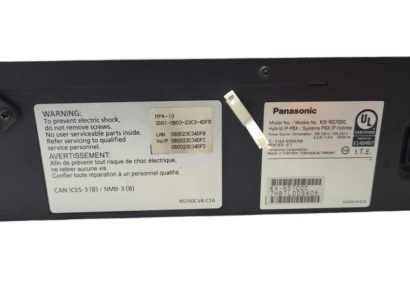 Panasonic KX-NS700 Hybrid IP VOIP PBX Business Phone System w/ x2 LCOT6 Cards $
