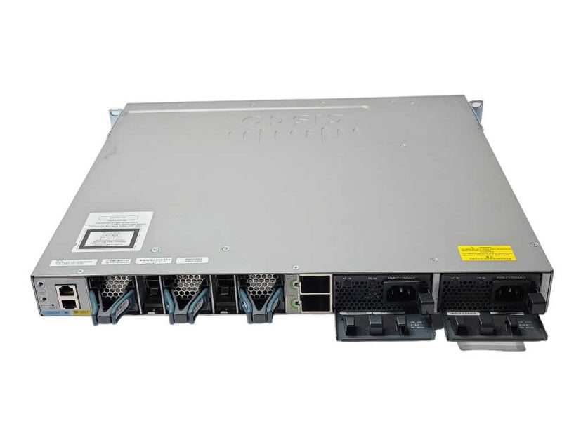 Cisco WS-C3850-24T-S 24-Port Gigabit Switch, C3850-NM-4-1G, 2x PSU, IPSERVICE _