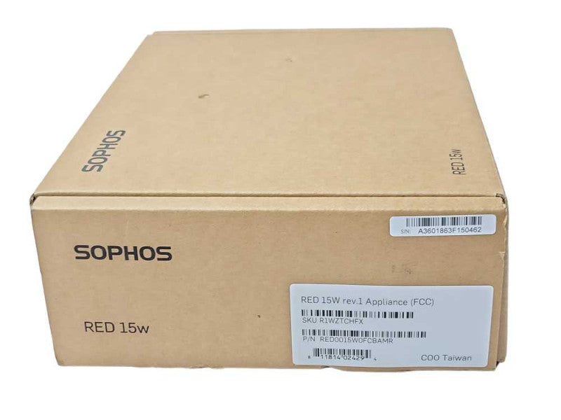 New Sophos RED 15w Firewall 4-Port Ethernet Firewall Security Appliance, READ _