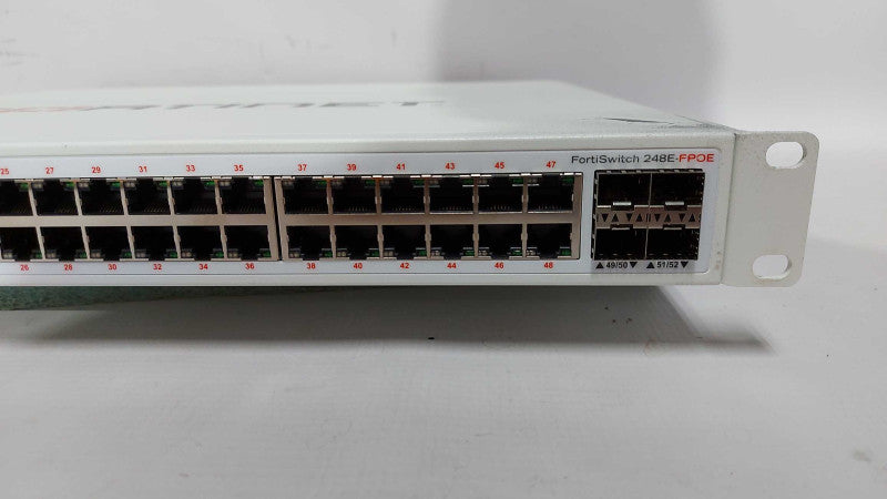 Fortinet FortiSwitch 248E-FPOE 48-Port Gigabit Ethernet Switch - READ BELOW #