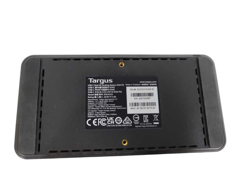 TARGUS USB-C DUAL 4K DOCKING STATION DOCK310-A !