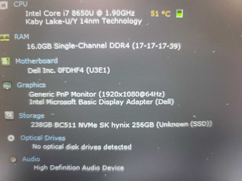 Dell Latitude 5490 i7-8650U, 16GB DDR4, 256GB m.2