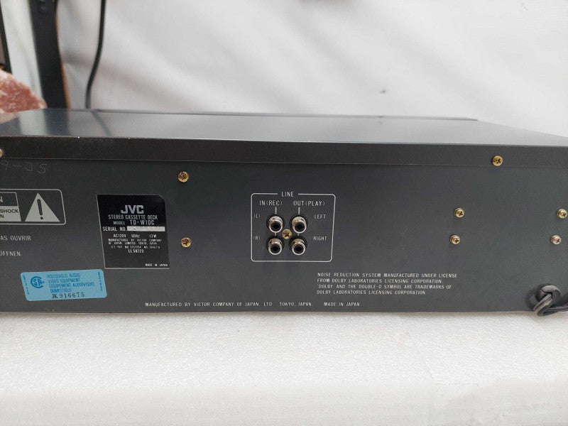 JVC Stereo Double Cassette Deck Model: TD-W10