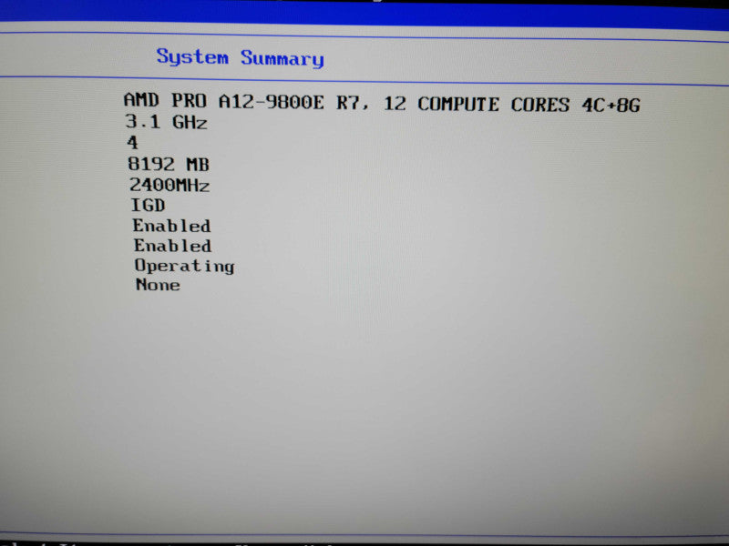 Lenovo ThinkCentre M715q - AMD Pro A12-9800e R7 | 8GB | NO HDD + PWR ADPT Q