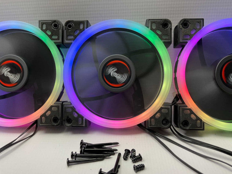 Rosewill 120mm RGB LED Case Fans 4x fans & 1x 8 fan controller.  -