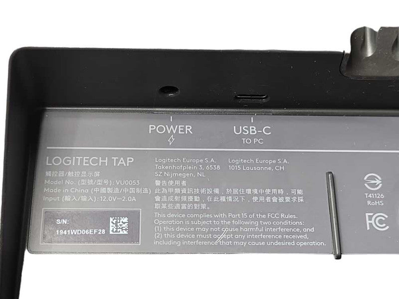 Logitech Tap VU0053 Touchscreen Conference Controller, READ _