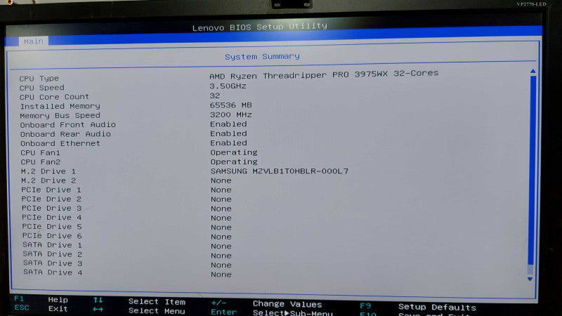 Thinkstation P620 Threadripper PRO 3975WX 64GB ram Radeon Pro WX3200 - Not vendor Locked