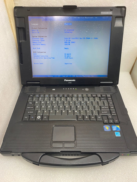 Panasonic ToughBook CF-52 Intel Core 2 Duo P8400 4GB RAM NO HDD NO CADDY!