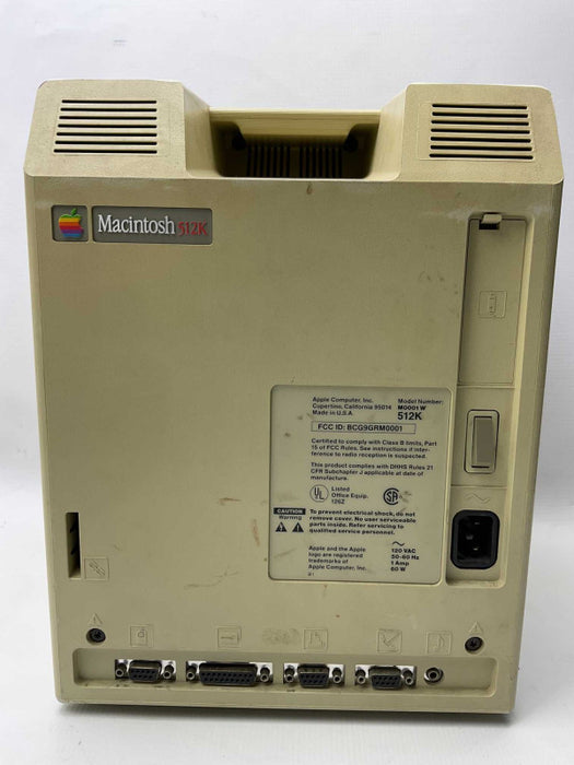 Apple Macintosh 512K Model: M0001W -