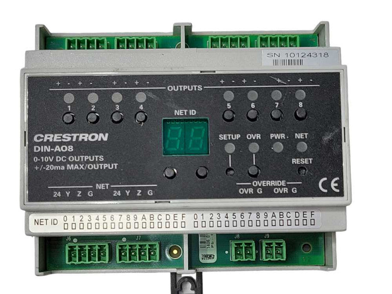 Crestron DIN-AO8 8-way DIN rail input and output module _