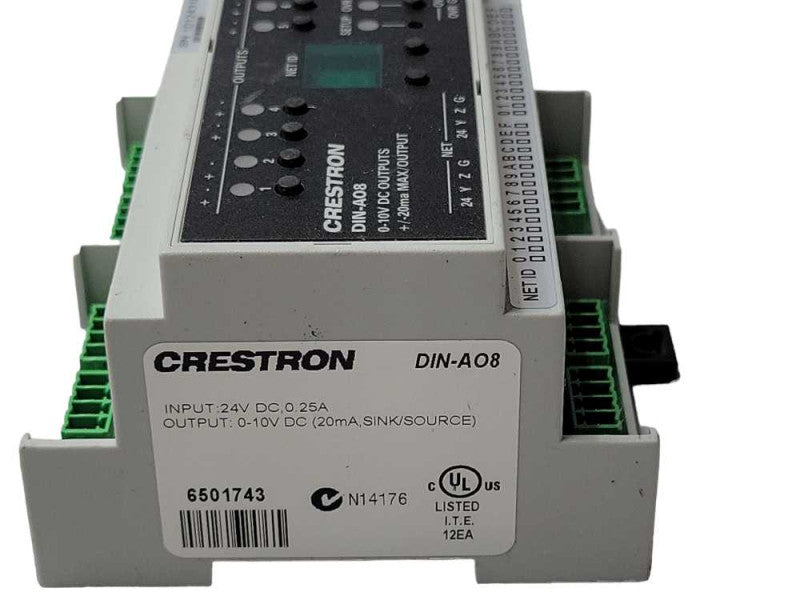 Crestron DIN-AO8 8-way DIN rail input and output module _