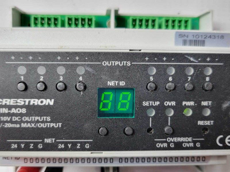 Crestron DIN-AO8 8-way DIN rail input and output module _