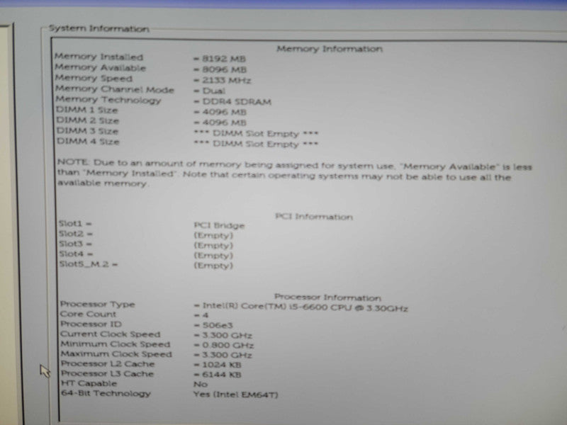 Dell Optiplex 7040 - Core i5-6500 | 8GB RAM | NO HDD
