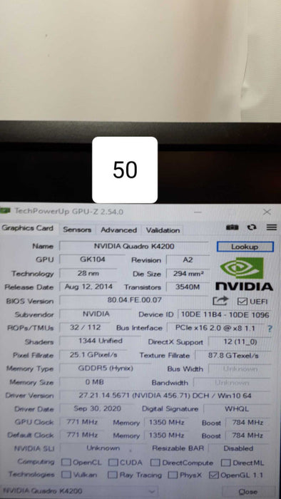 NVIDIA Quadro K4200 4GB DVI/DP Video Graphics Card  &