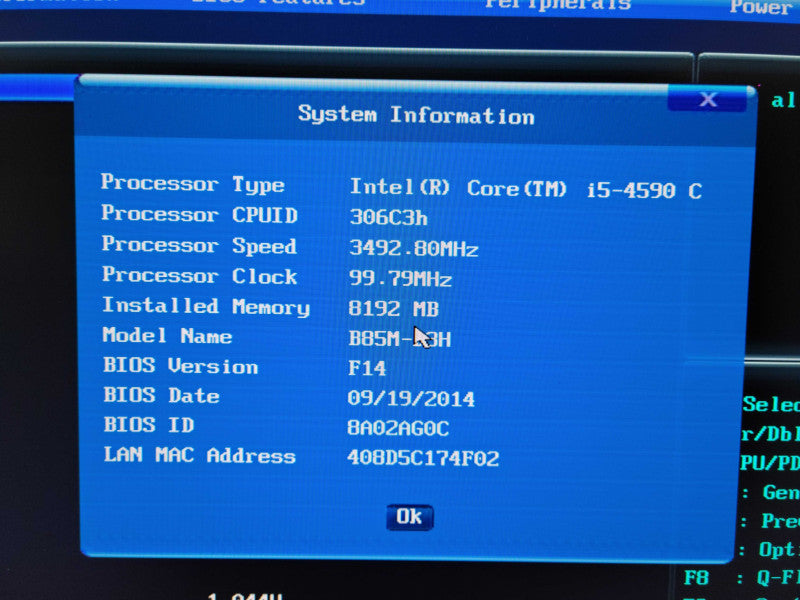 Core i5-4590 | GIGABYTE B85M-D3H | 8GB RAM | NO HDD