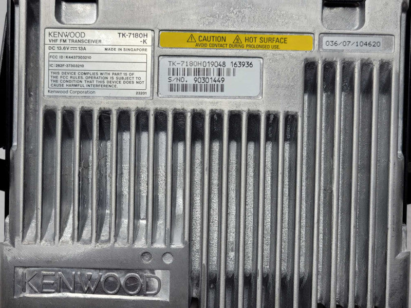 Kenwood TK-7180H-K VHF FM Transceiver with MIC only _