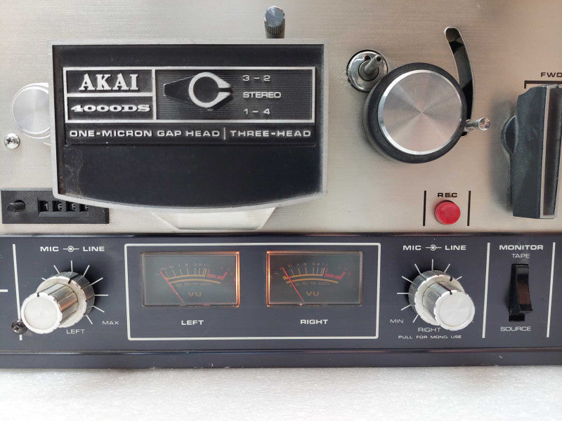 AKAI 4000DS One - Micron Gap Head/ Three- Head Reel to Reel Player