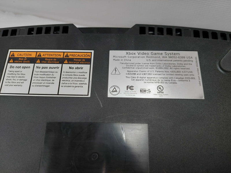Microsoft Xbox OG Console Mfg: 2002-12-13