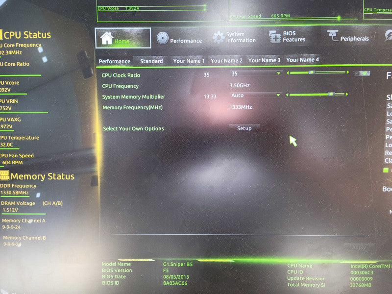 Intel Core I7-4771 @ 3.5Ghz | Gigabyte G1 Sniper B5 | 32GB RAM