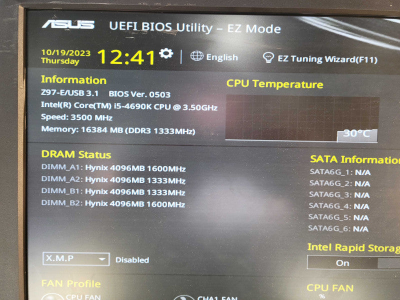 Intel Core i5-4690K @ 3.5Ghz | ASUS Z97-E/USB3.1 | 16GB RAM