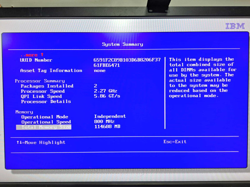 IBM server unknown model 2x Xeon L5640 @ 2.27ghz / 112gb ram / READ #