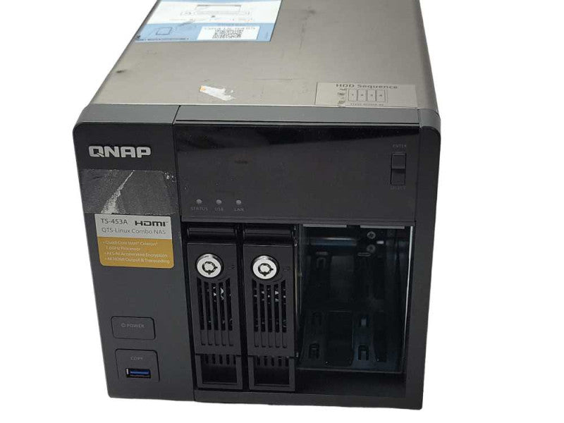 QNAP 4-Bay Network Attached Storage TS-453A, 2x HDD Trays, READ _