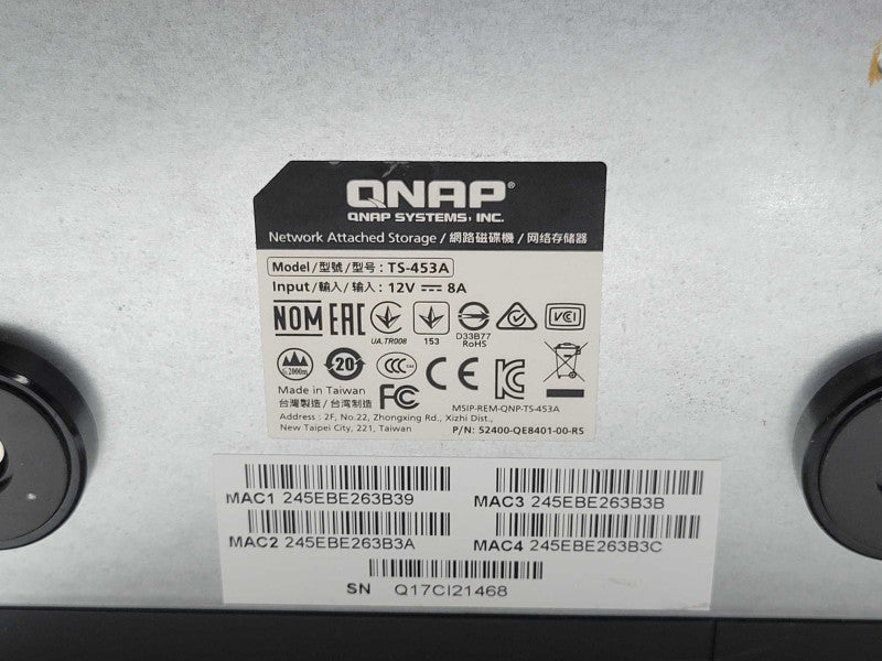 QNAP 4-Bay Network Attached Storage TS-453A, 2x HDD Trays, READ _