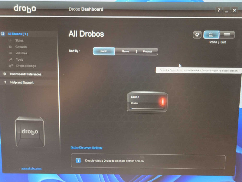 Datarobotics Drobo DR04D-D 4-Bay NAS, No HDD, READ _